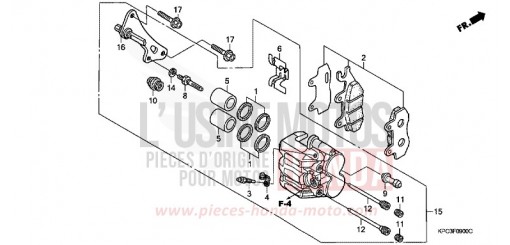 FRONT BRAKE CALIPER XL125V5 de 2005